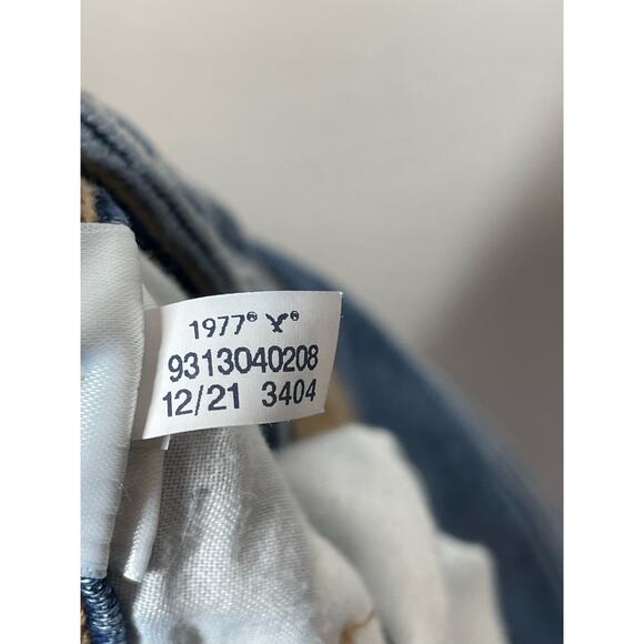 American Eagle Tom Girl Button Fly Jeans Womens 18 Long Stretchy Plus Tall - Picture 5 of 5